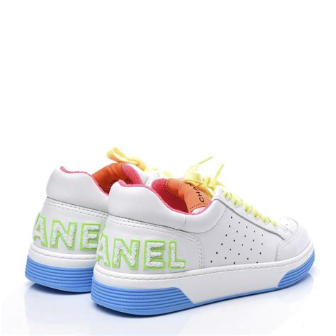 chanel sneakers all white|Chanel calfskin sneakers.